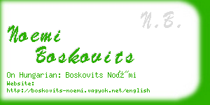 noemi boskovits business card